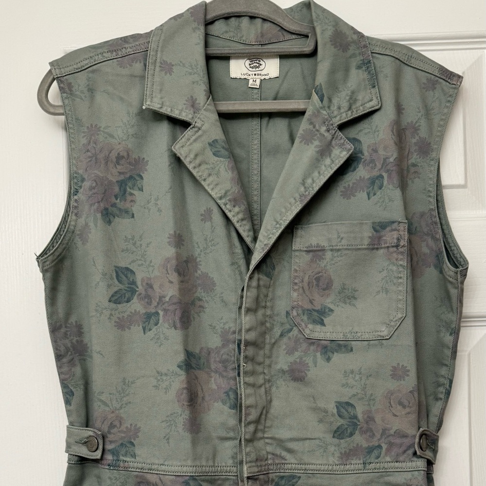 Lucky Brand Green & Floral Jumpsuit